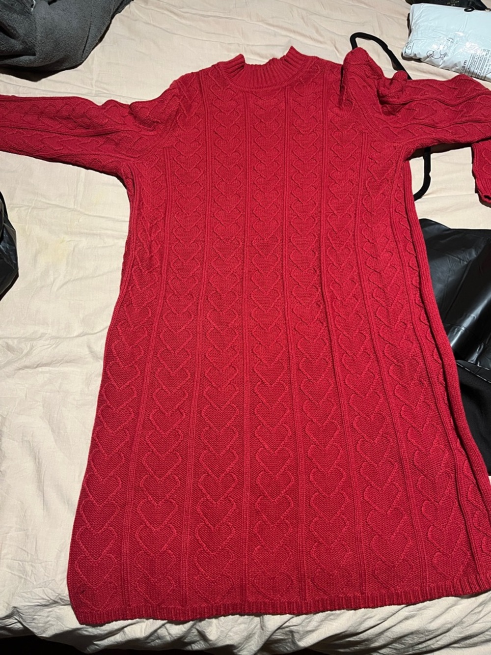 torrid Red Cable-Knit Sweater Dress